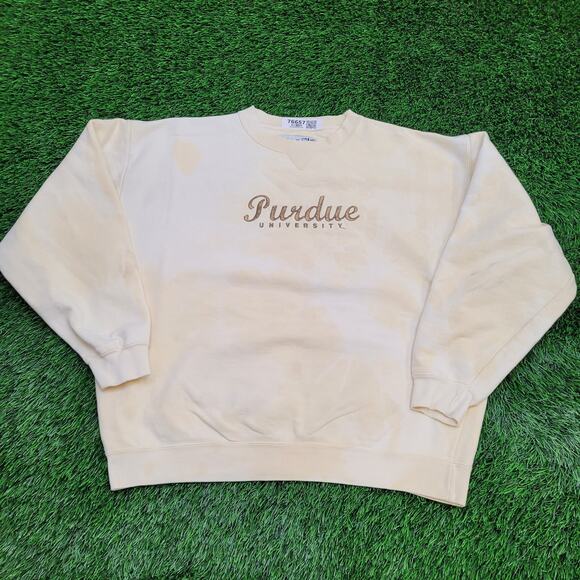 Vintage Purdue-University Sweatshirt Large 25x25 Boxy - Picture 1 of 14